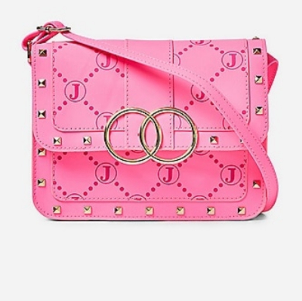 Justice Signature Pink Satchel crossbody bag